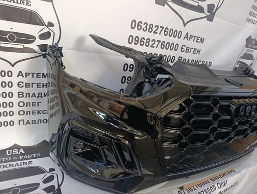 80A807437P AUDI Q5 Бампер передний ноускат 2.0 S-line(Б/У оригинал) 2020-23