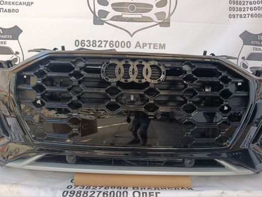 80A807437P AUDI Q5 Бампер передний ноускат 2.0 S-line(Б/У оригинал) 2020-23