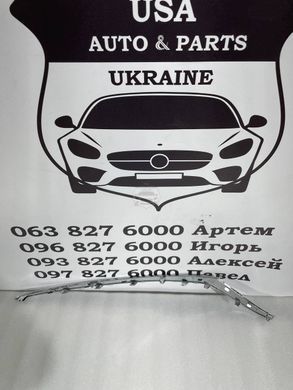 86563-C2800 HYUNDAI SONATA Молдинг (Хром) переднього бампера лівий спорт (ліцензія) 2018-19